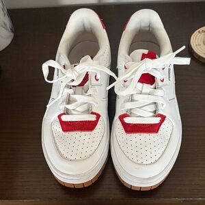 Puma White and Red Sneakers
